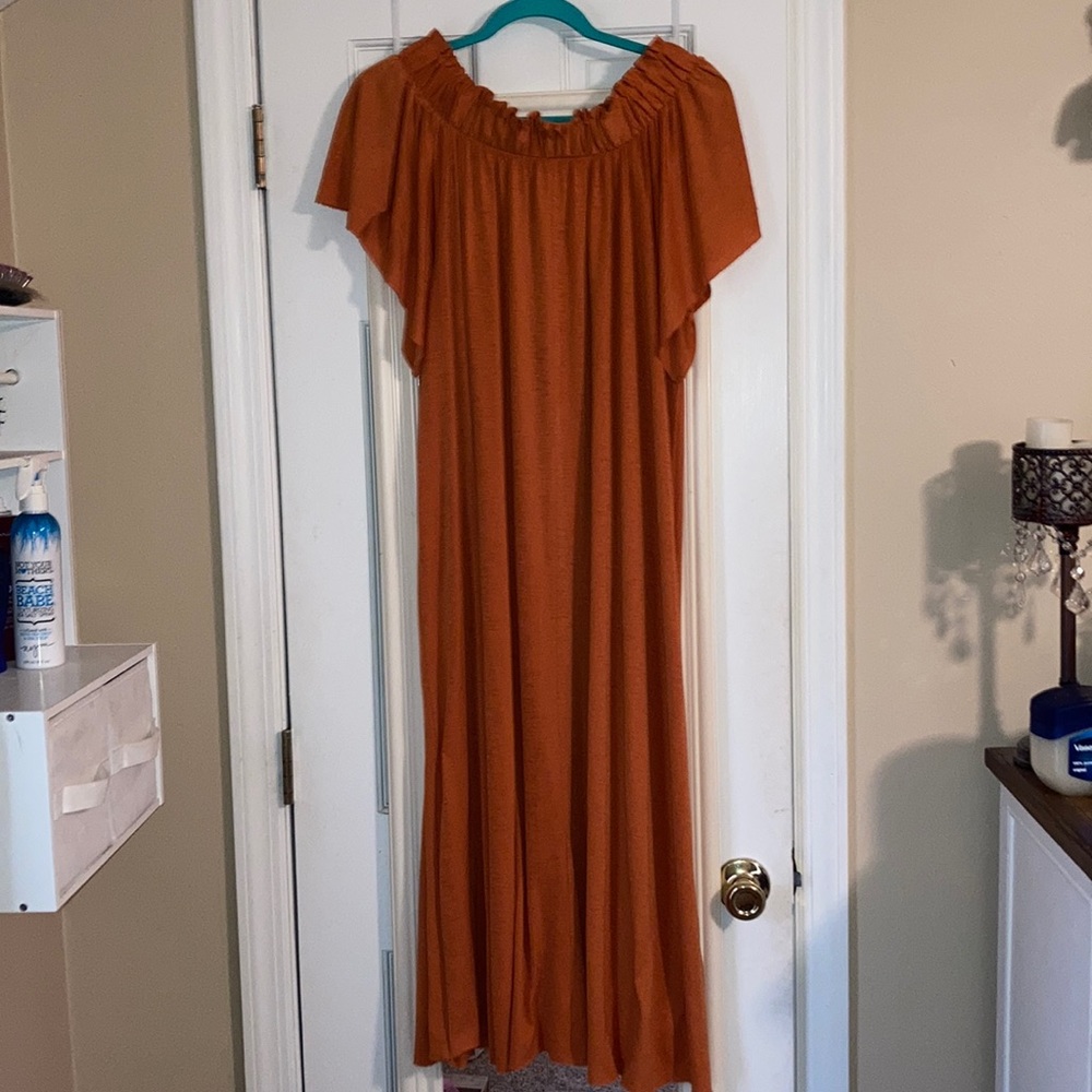 Zara orange maxi dress!